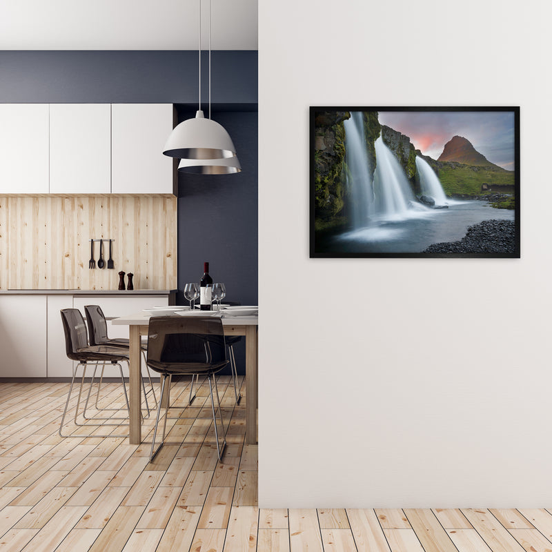 Triple Falls Art Print by Karsten Wrobel A1 White Frame