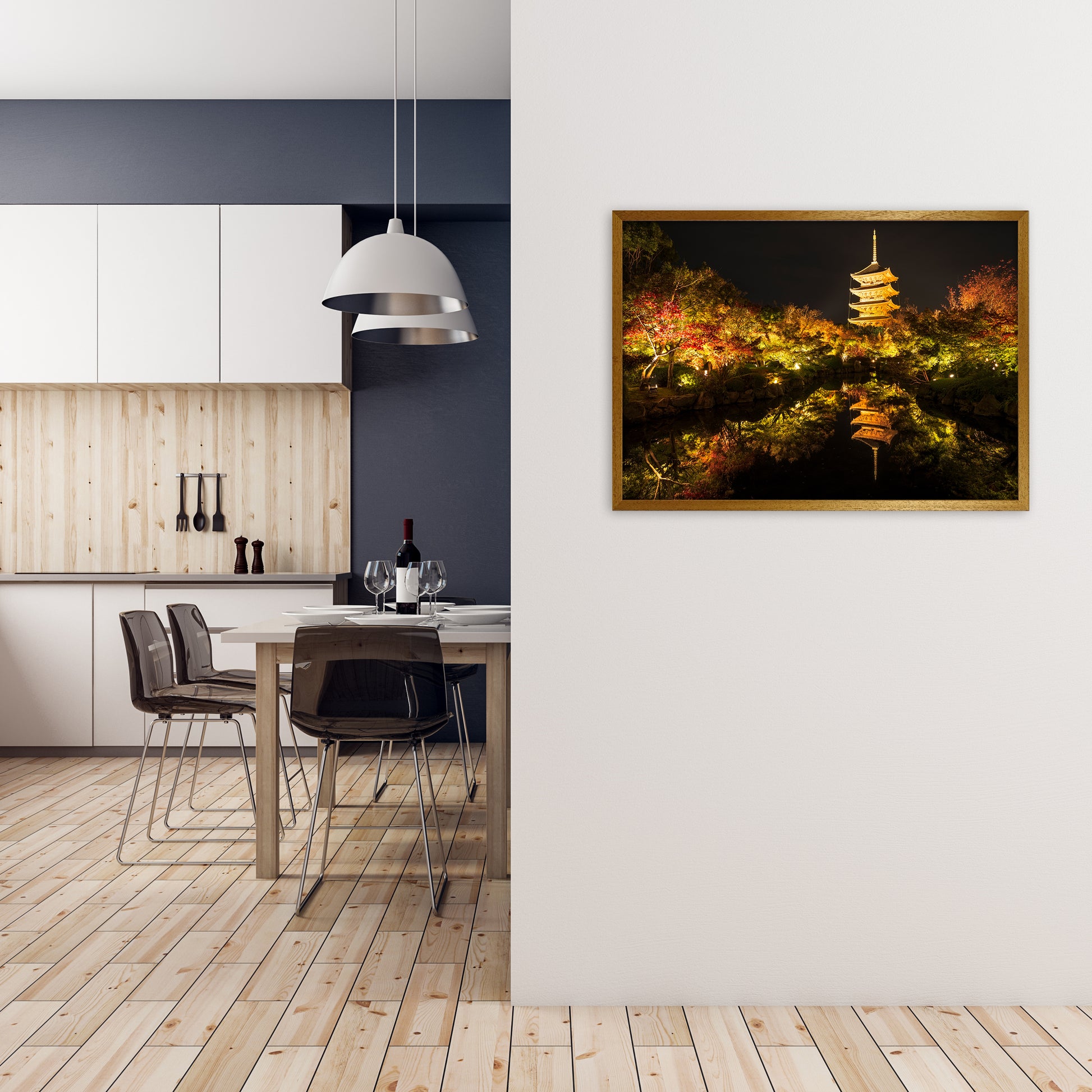 Kyoto Fire Landscape Art Print by Karsten Wrobel A1 Print Only