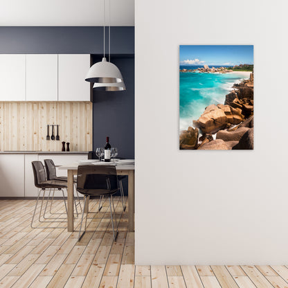 Secret Beach Portrait Art Print by Karsten Wrobel A1 Black Frame