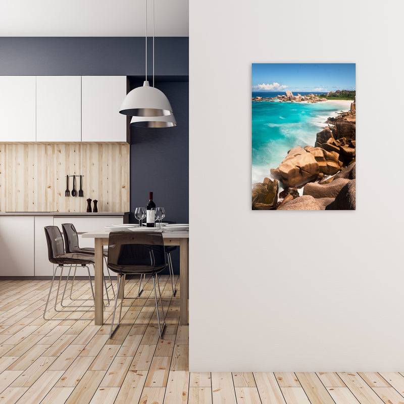 Secret Beach Portrait Art Print by Karsten Wrobel A1 Black Frame