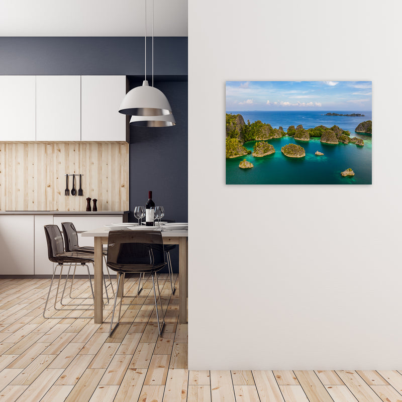 Piaynemo Bluegreen Art Print by Karsten Wrobel A1 Black Frame