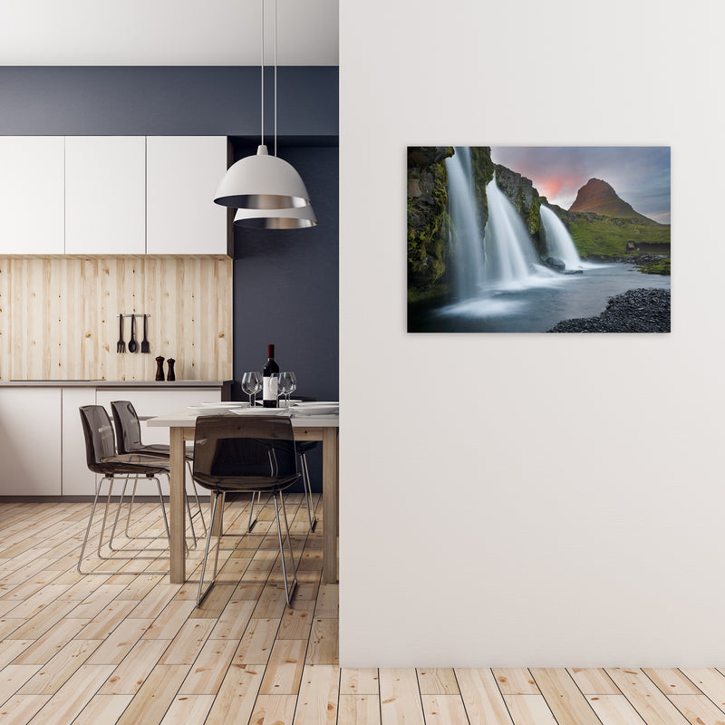 Triple Falls Art Print by Karsten Wrobel A1 Black Frame