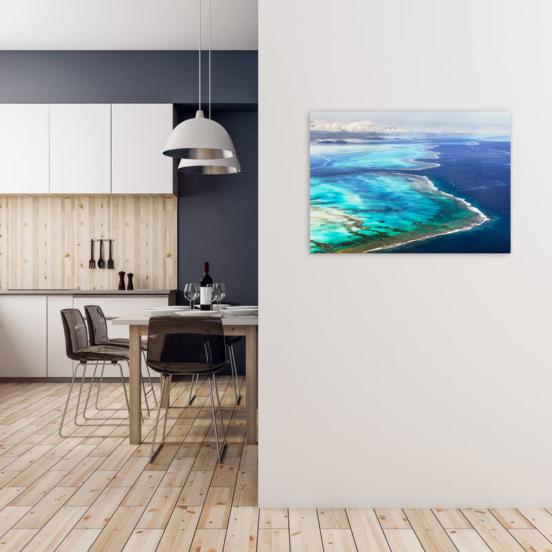 Aerial Reef Art Print by Karsten Wrobel A1 Black Frame