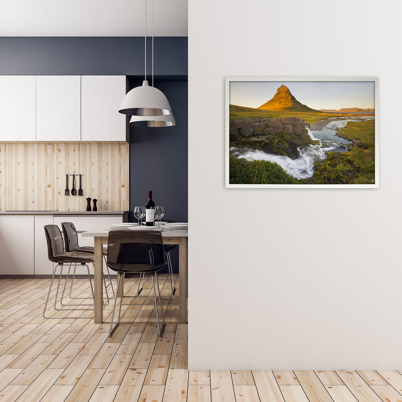 Church Falls Art Print by Karsten Wrobel A1 Oak Frame