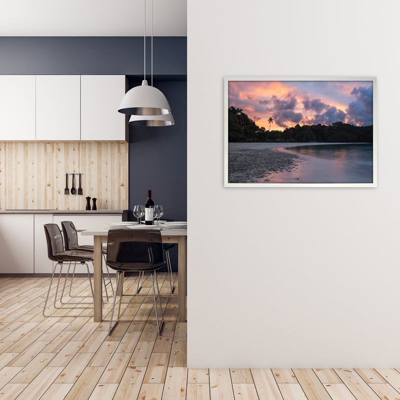 Champagne Sunset Art Print by Karsten Wrobel A1 Oak Frame