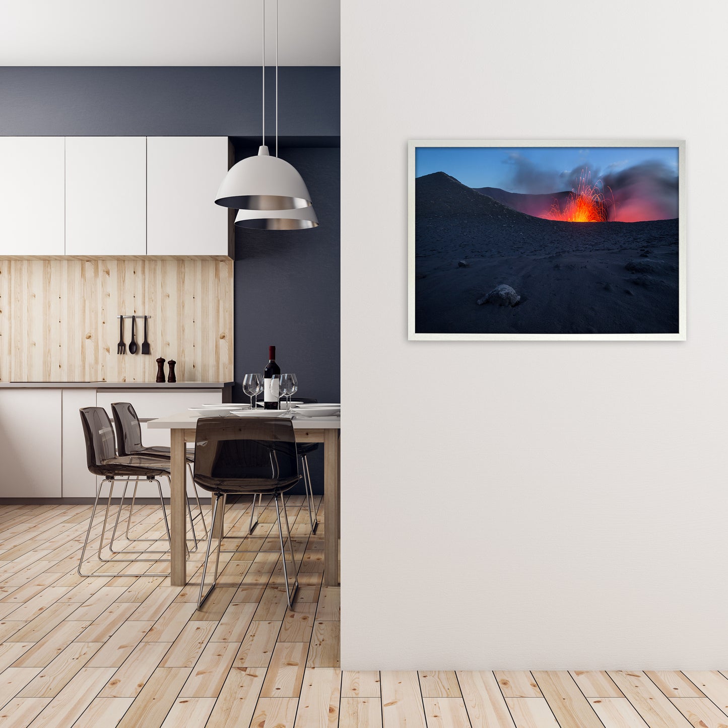 Approaching Hell Art Print by Karsten Wrobel A1 Oak Frame