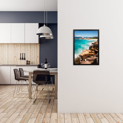 Secret Beach Portrait Art Print by Karsten Wrobel A2 White Frame