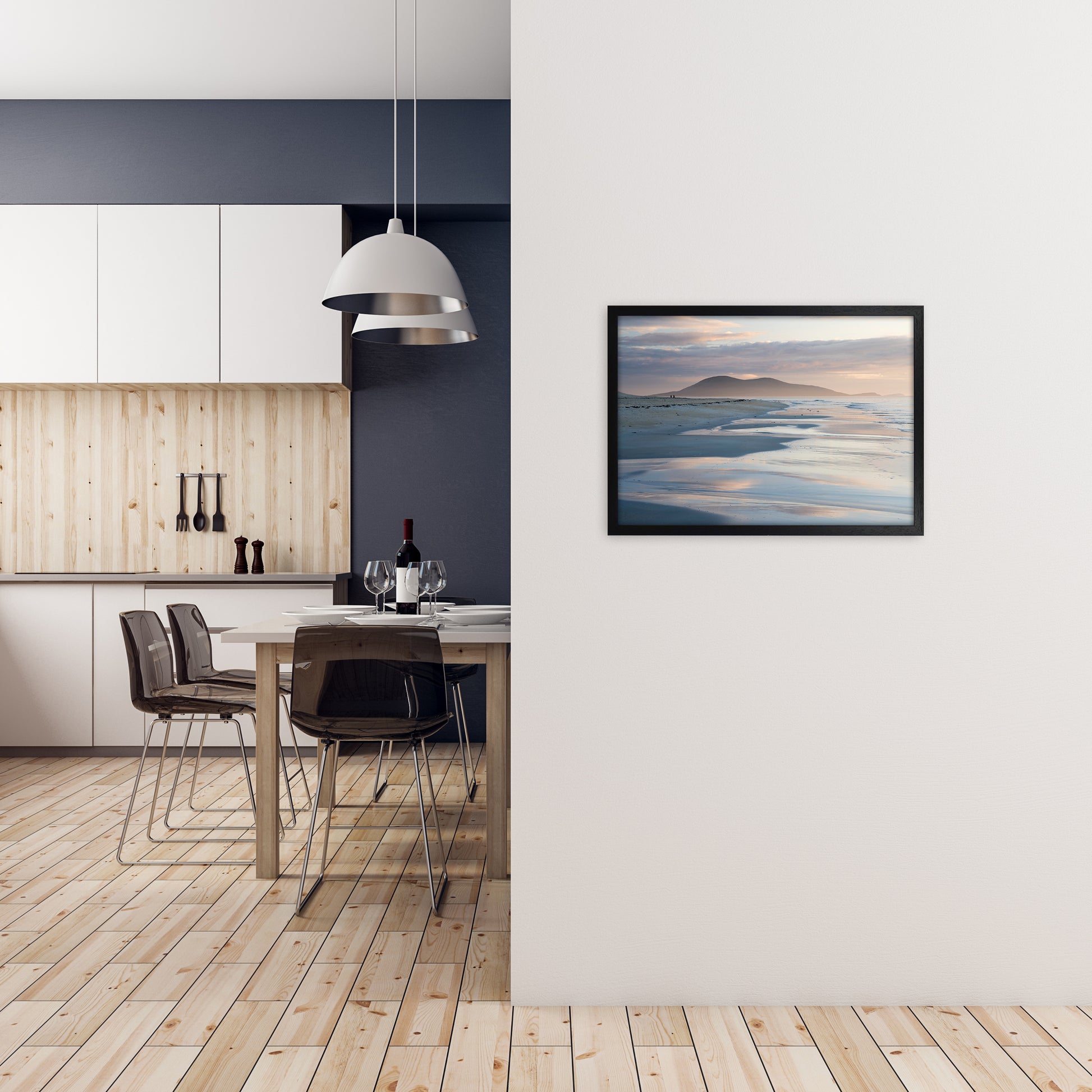 The Wind and the Sea Art Print by Karsten Wrobel A2 White Frame