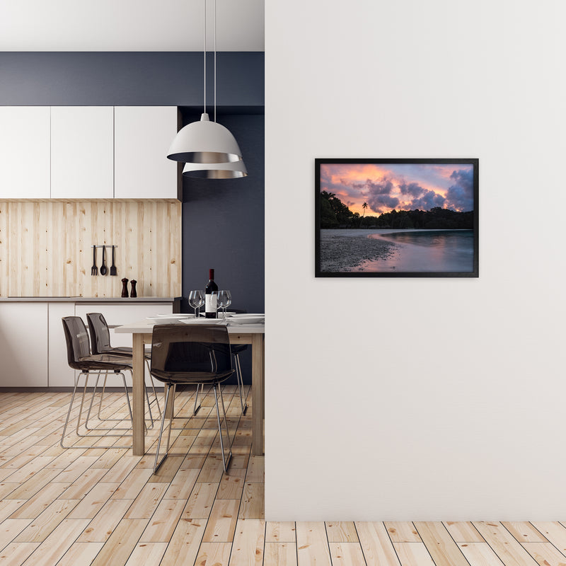 Champagne Sunset Art Print by Karsten Wrobel A2 White Frame
