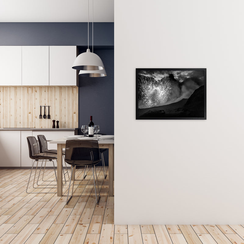 T=0 Art Print by Karsten Wrobel A2 White Frame