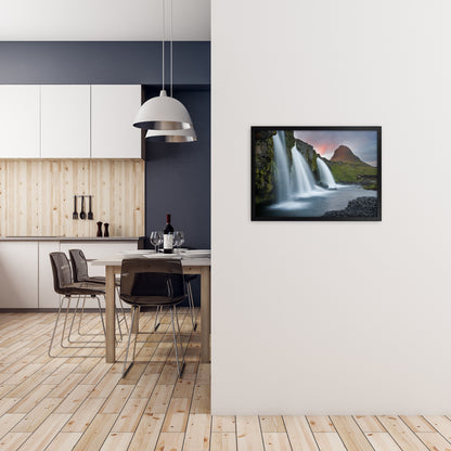 Triple Falls Art Print by Karsten Wrobel A2 White Frame