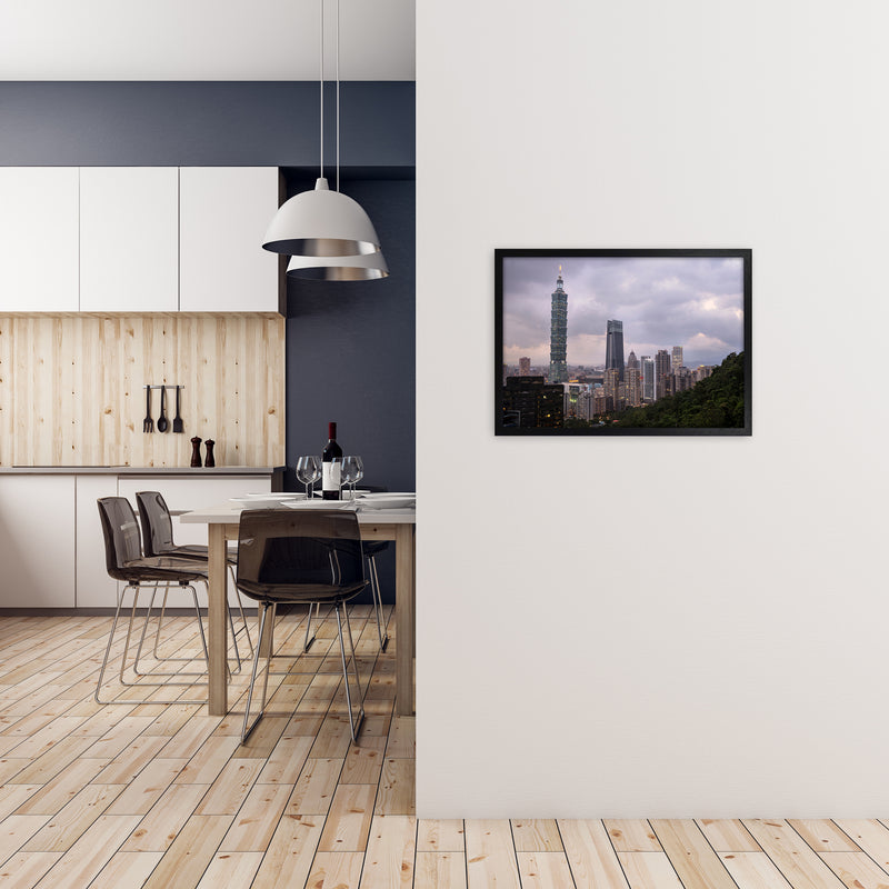 Goodnight Taipei Art Print by Karsten Wrobel A2 White Frame