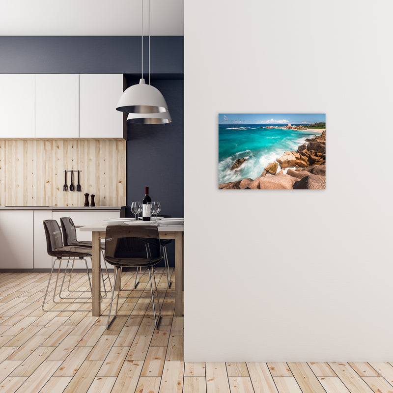 Secret Beach Landscape Art Print by Karsten Wrobel A2 Black Frame