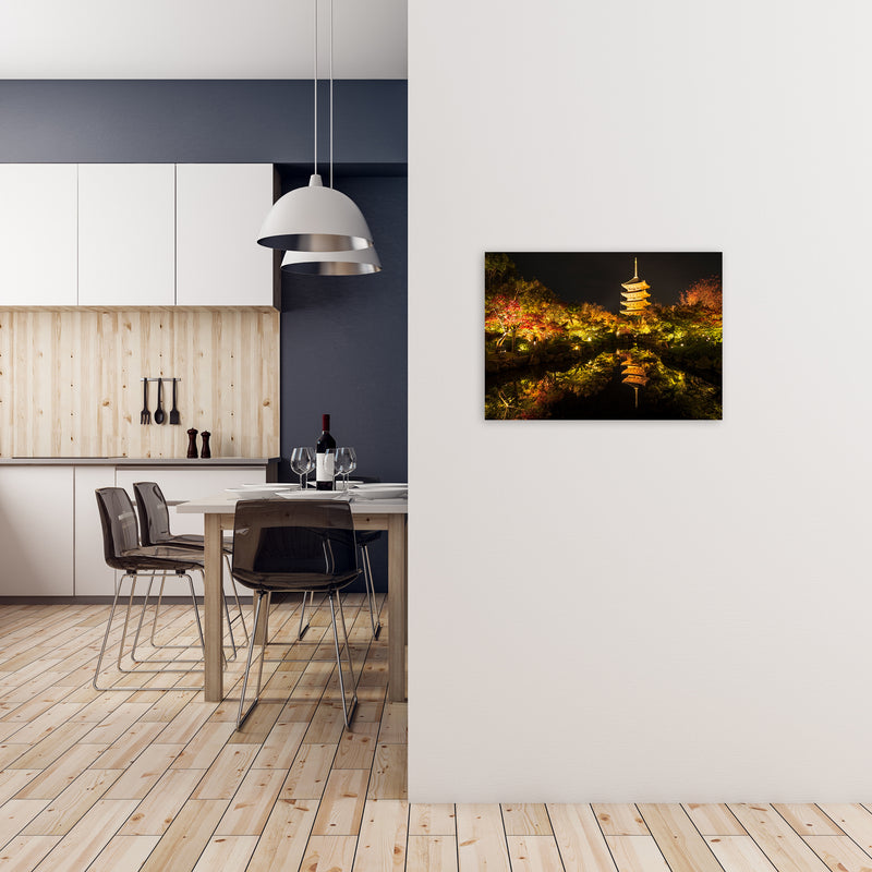 Kyoto Fire Landscape Art Print by Karsten Wrobel A2 Black Frame
