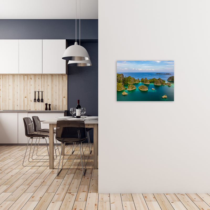 Piaynemo Bluegreen Art Print by Karsten Wrobel A2 Black Frame