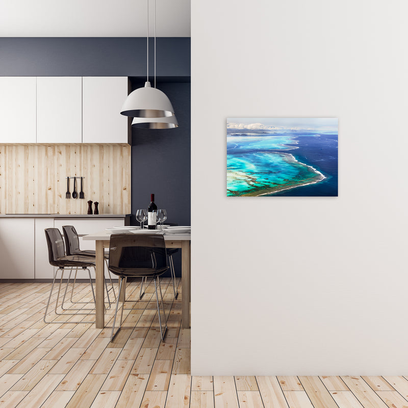 Aerial Reef Art Print by Karsten Wrobel A2 Black Frame