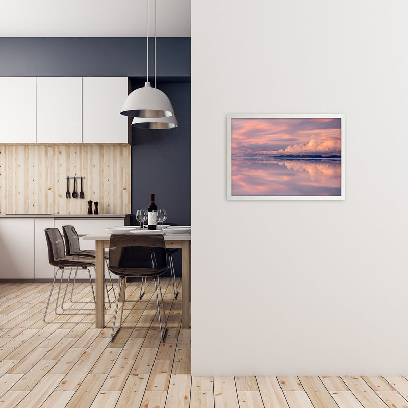 Uyuni Pastels Art Print by Karsten Wrobel A2 Oak Frame