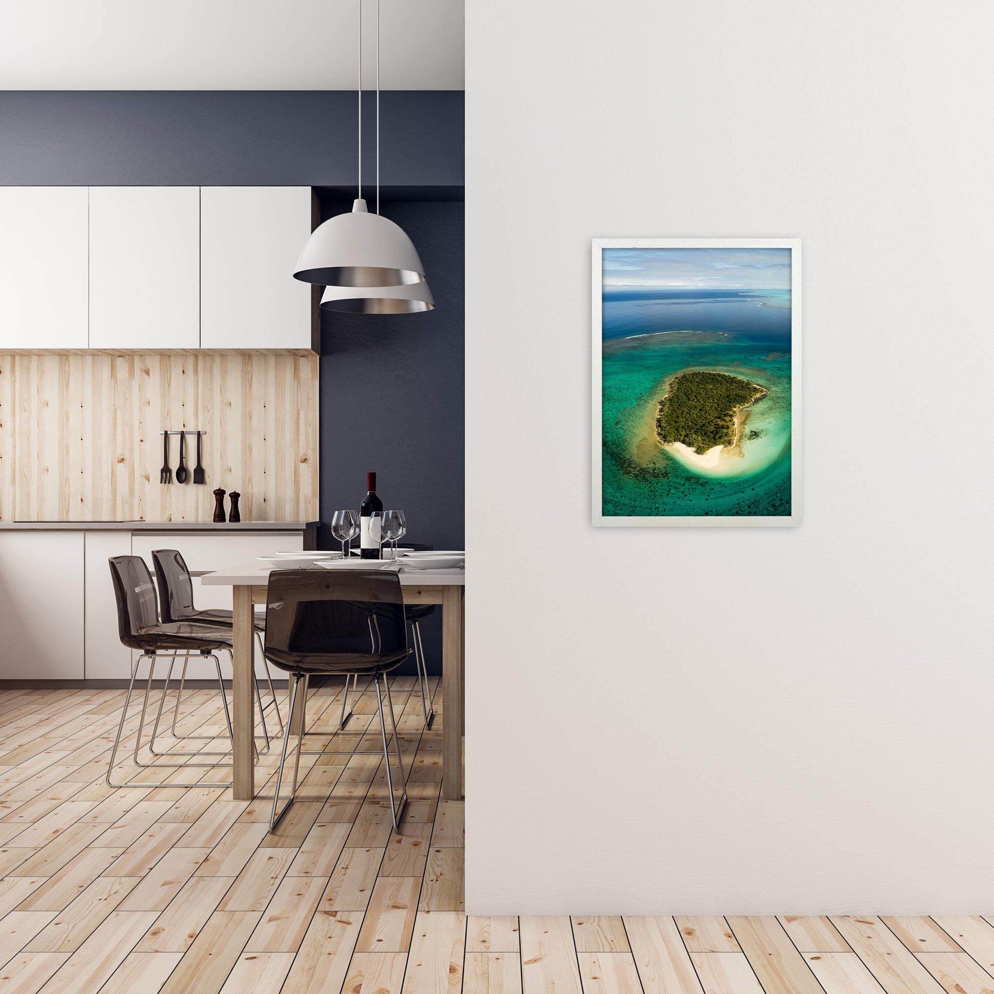 Perfect Circle Art Print by Karsten Wrobel A2 Oak Frame