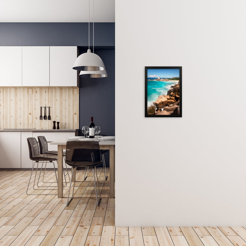 Secret Beach Portrait Art Print by Karsten Wrobel A3 White Frame
