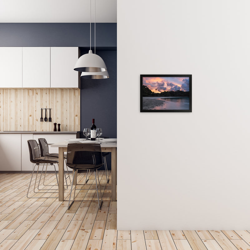 Champagne Sunset Art Print by Karsten Wrobel A3 White Frame