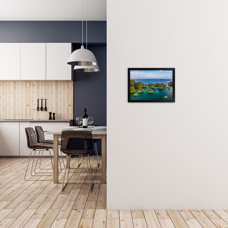 Piaynemo Bluegreen Art Print by Karsten Wrobel A3 White Frame