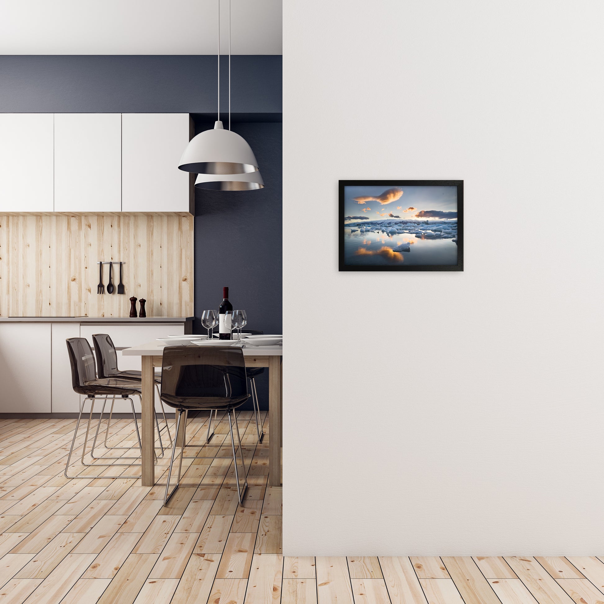 Lagoon Duck Art Print by Karsten Wrobel A3 White Frame