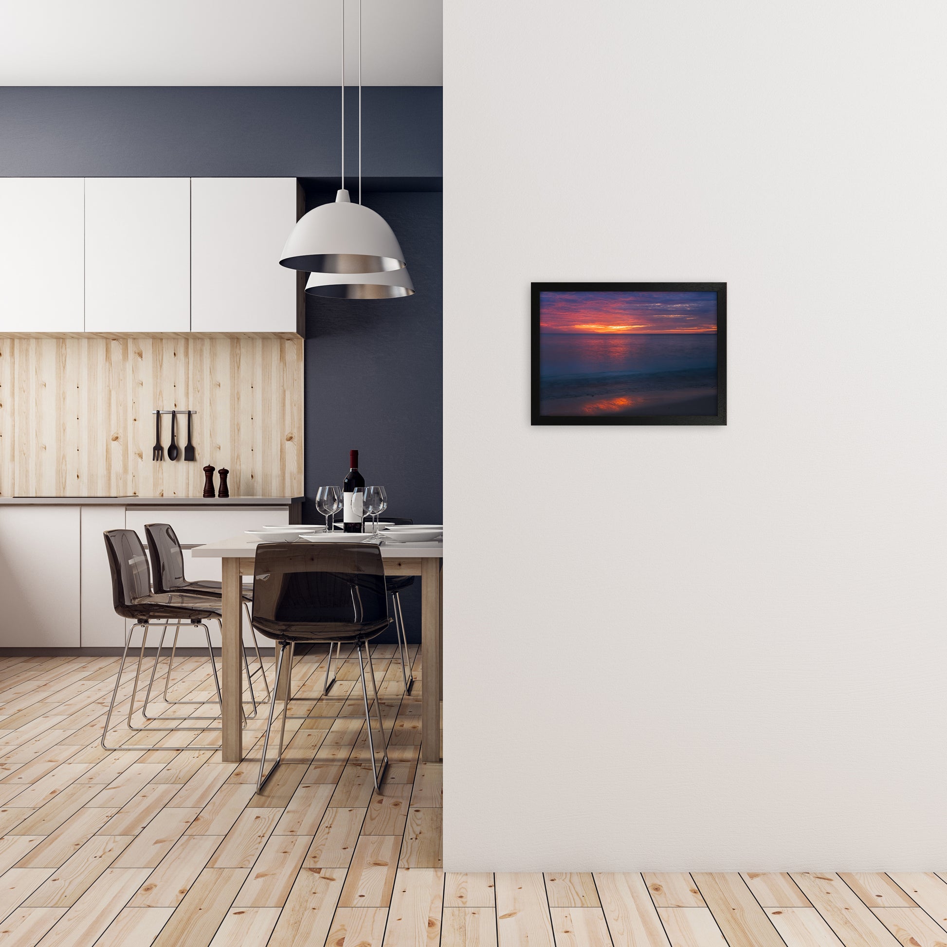 Monet Sunrise Art Print by Karsten Wrobel A3 White Frame