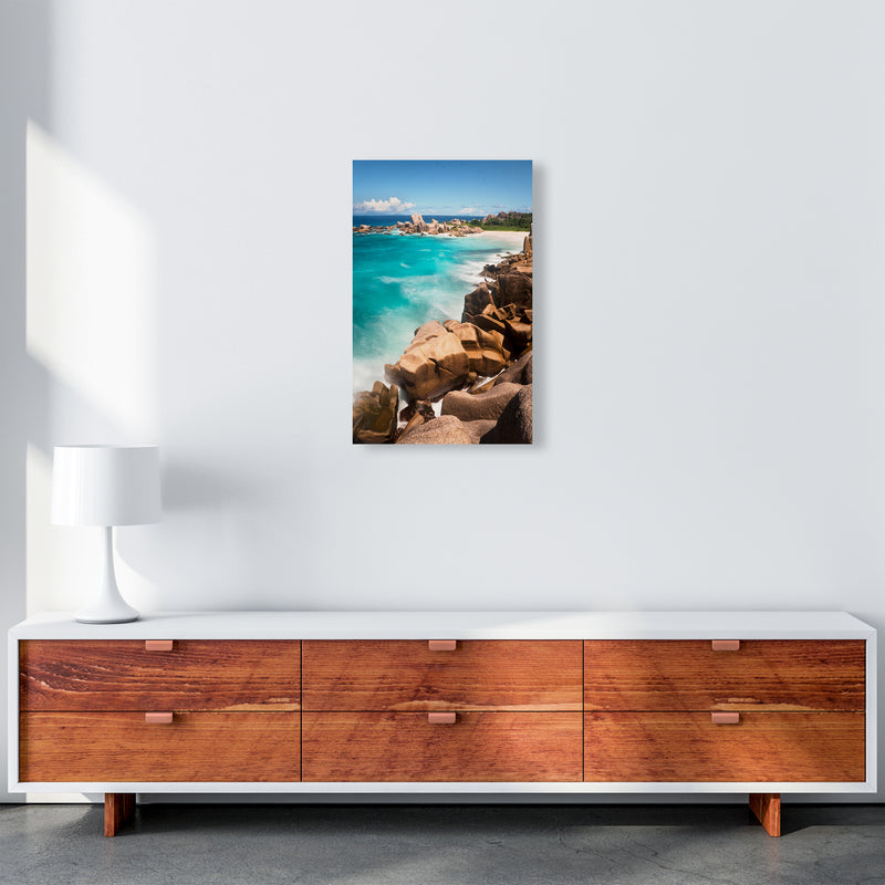 Secret Beach Portrait Art Print by Karsten Wrobel A3 Canvas