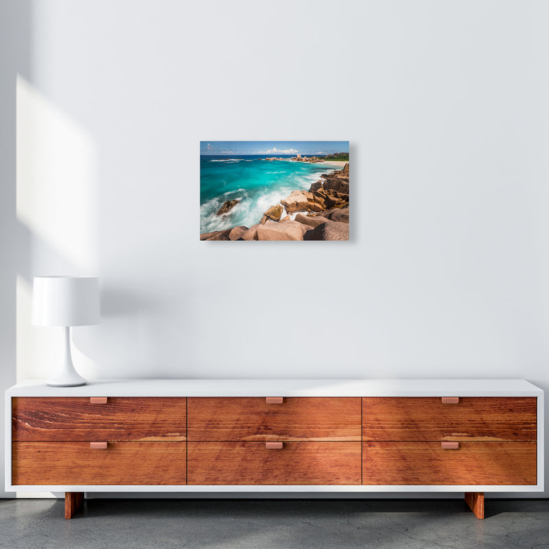 Secret Beach Landscape Art Print by Karsten Wrobel A3 Canvas