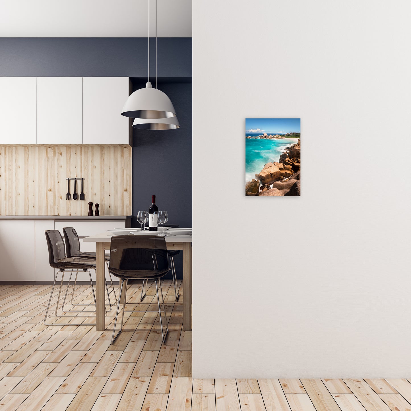 Secret Beach Portrait Art Print by Karsten Wrobel A3 Black Frame