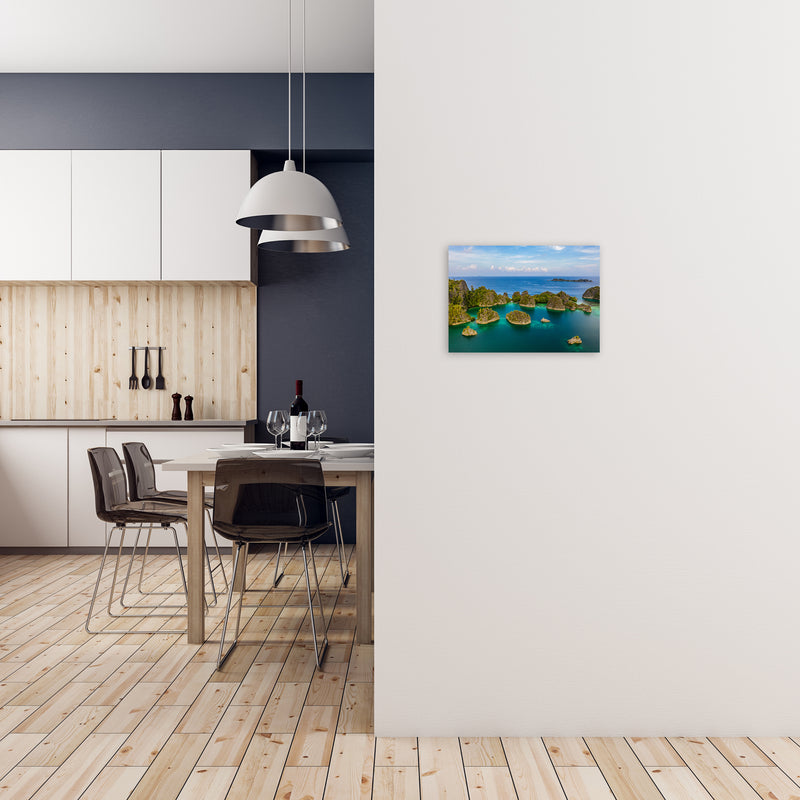 Piaynemo Bluegreen Art Print by Karsten Wrobel A3 Black Frame