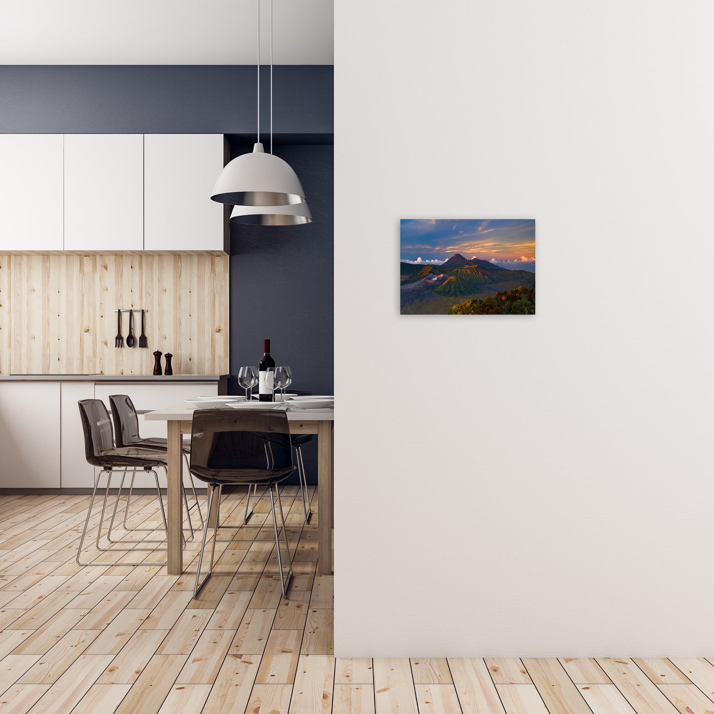 Volcano Dawn Art Print by Karsten Wrobel A3 Black Frame