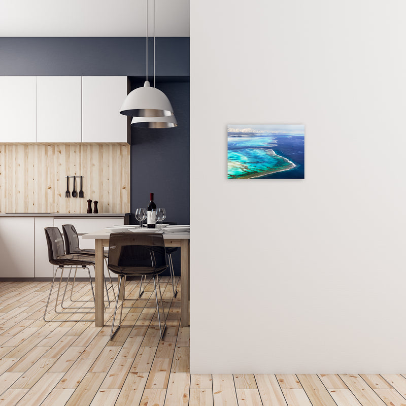 Aerial Reef Art Print by Karsten Wrobel A3 Black Frame