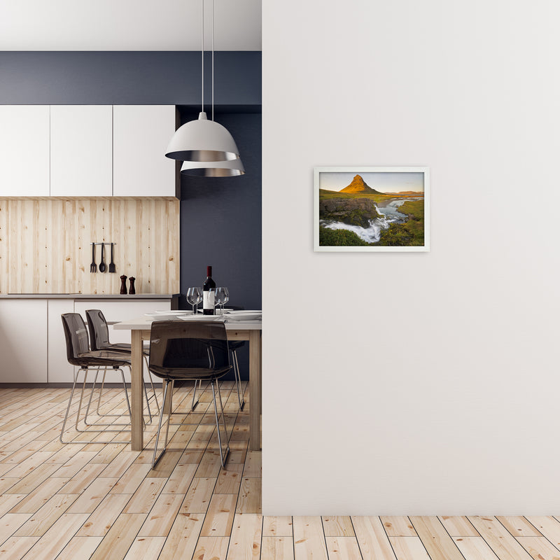 Church Falls Art Print by Karsten Wrobel A3 Oak Frame