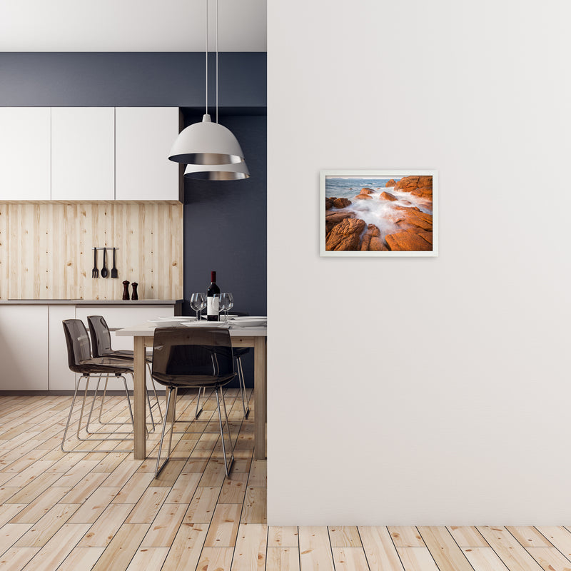 Dream In Colour Landscape Art Print by Karsten Wrobel A3 Oak Frame
