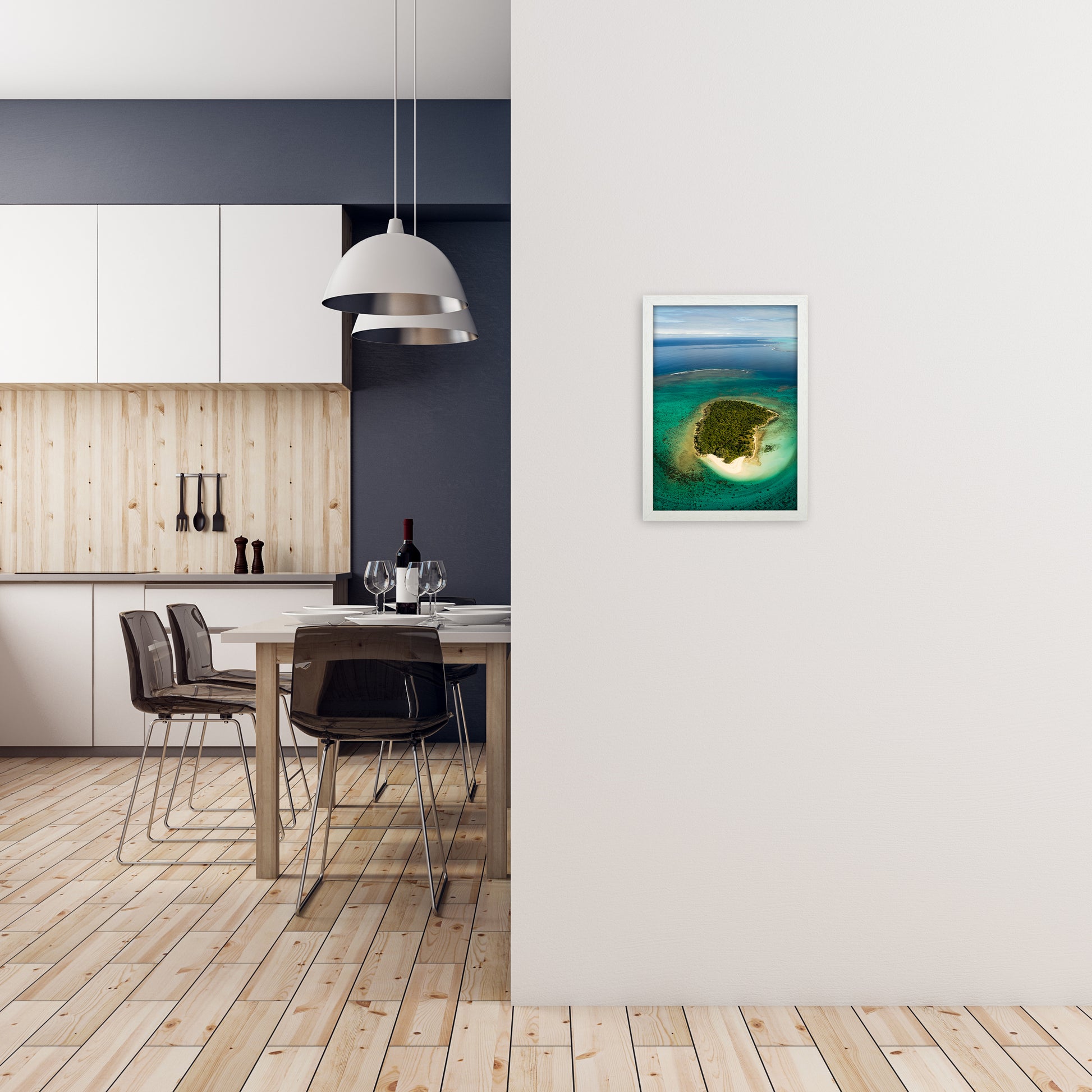 Perfect Circle Art Print by Karsten Wrobel A3 Oak Frame