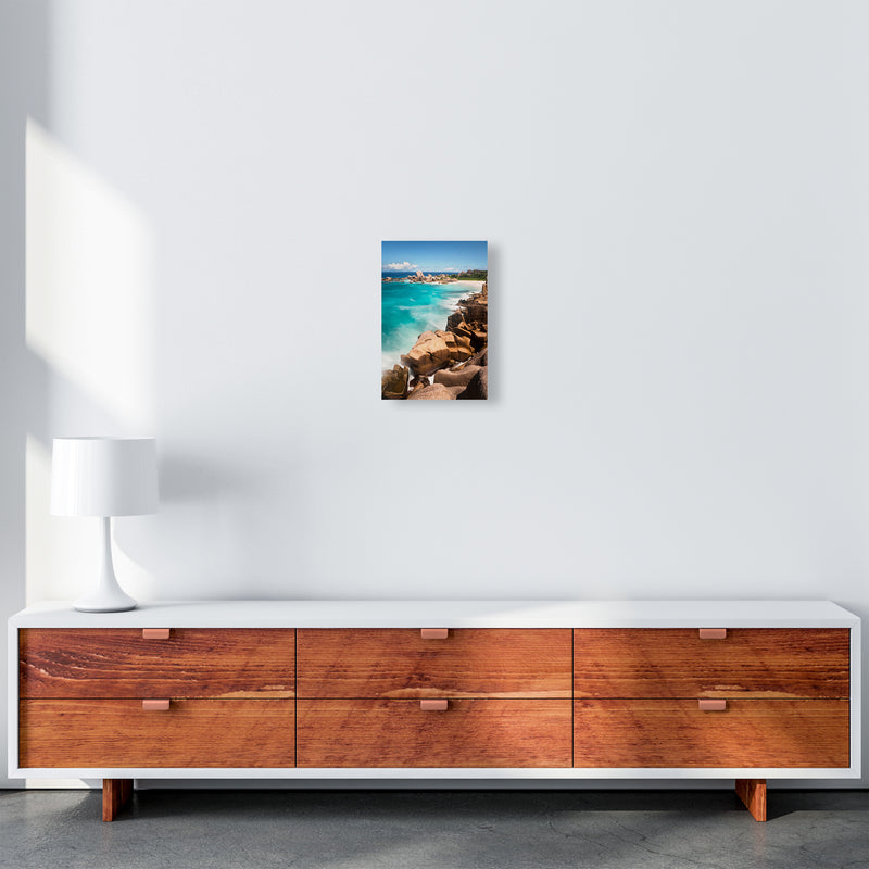 Secret Beach Portrait Art Print by Karsten Wrobel A4 Canvas