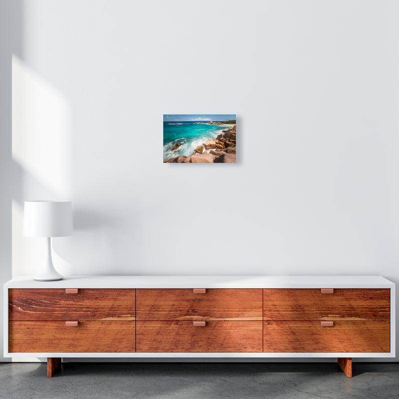 Secret Beach Landscape Art Print by Karsten Wrobel A4 Canvas