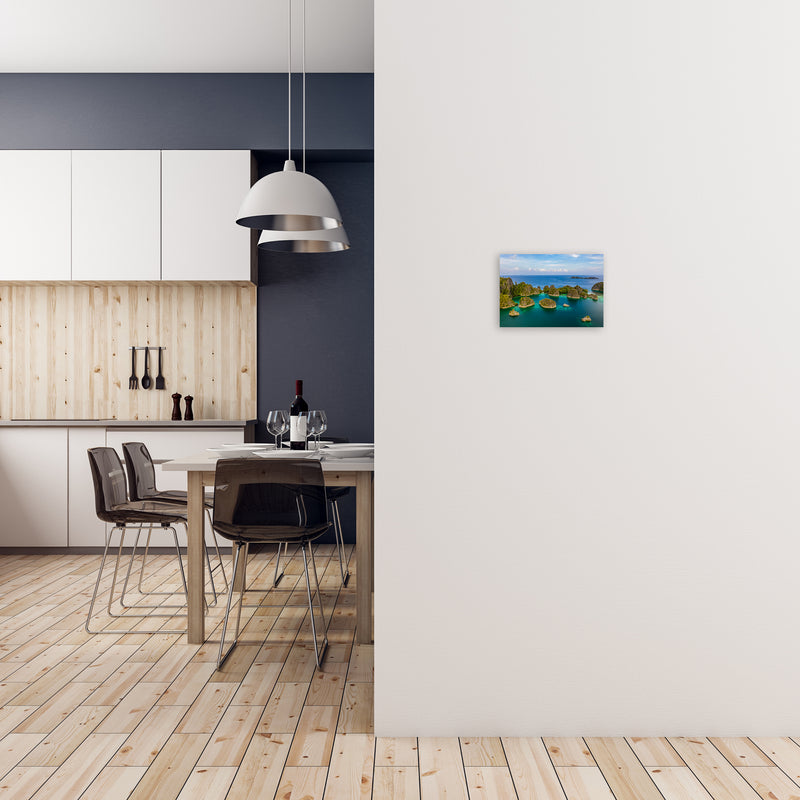 Piaynemo Bluegreen Art Print by Karsten Wrobel A4 Black Frame