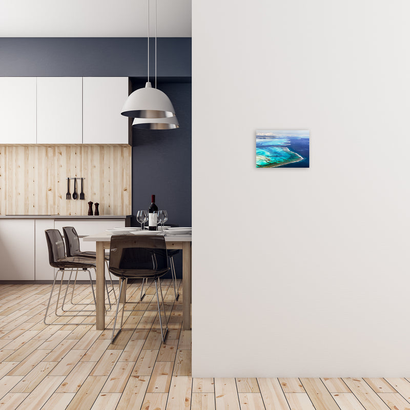Aerial Reef Art Print by Karsten Wrobel A4 Black Frame