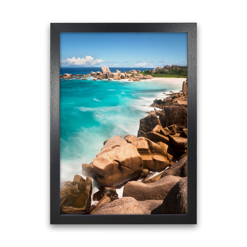 Secret Beach Portrait Art Print by Karsten Wrobel Black Grain