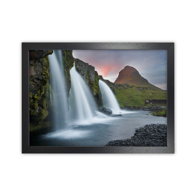 Triple Falls Art Print by Karsten Wrobel Black Grain