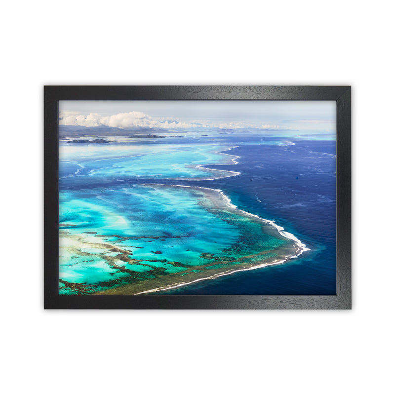 Aerial Reef Art Print by Karsten Wrobel Black Grain