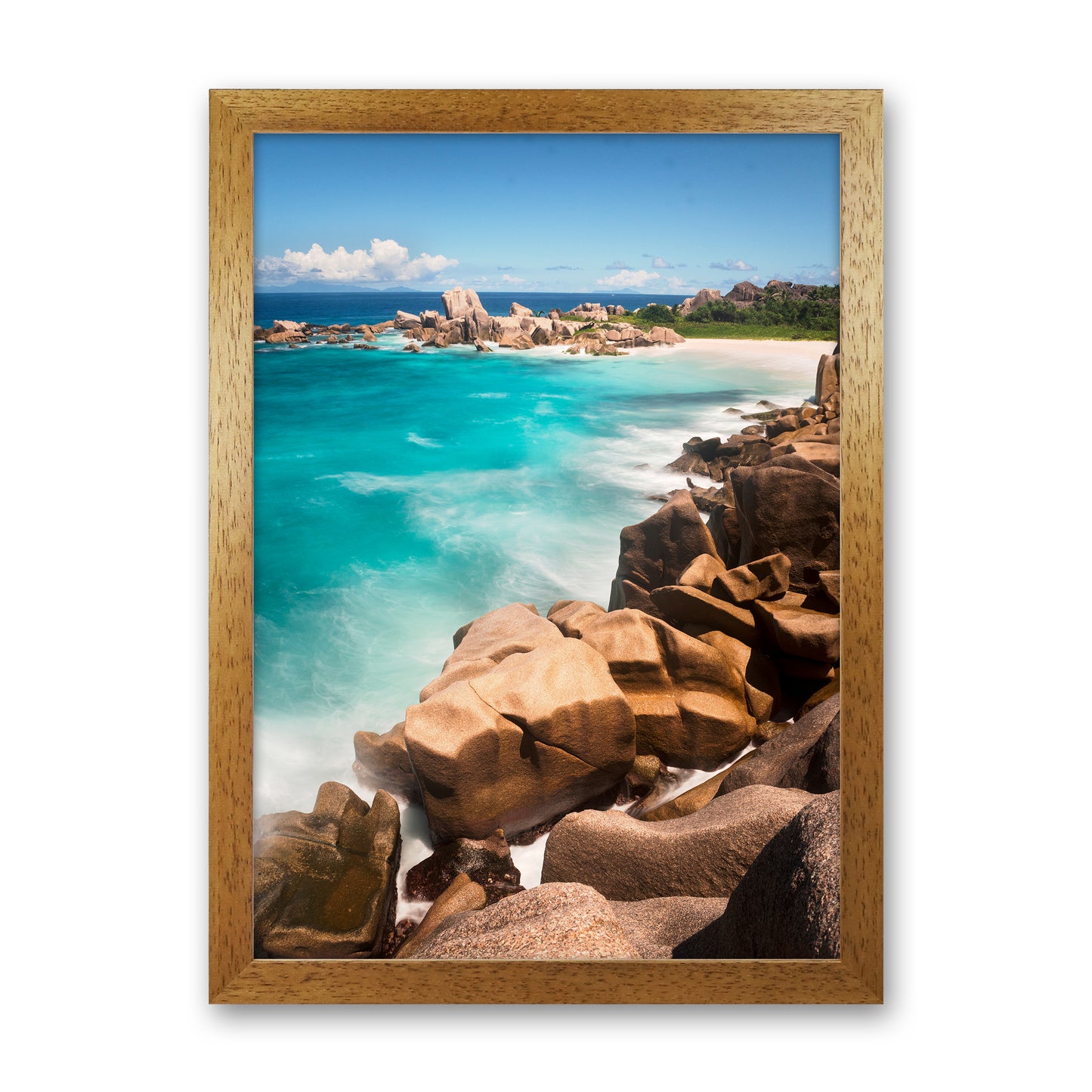 Secret Beach Portrait Art Print by Karsten Wrobel Oak Grain