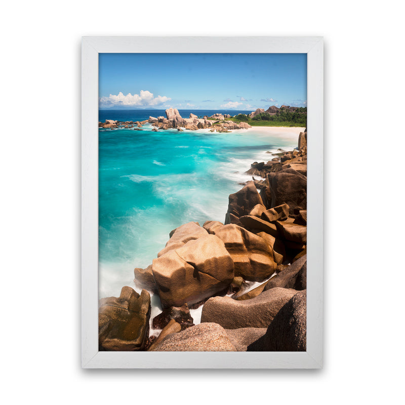 Secret Beach Portrait Art Print by Karsten Wrobel White Grain