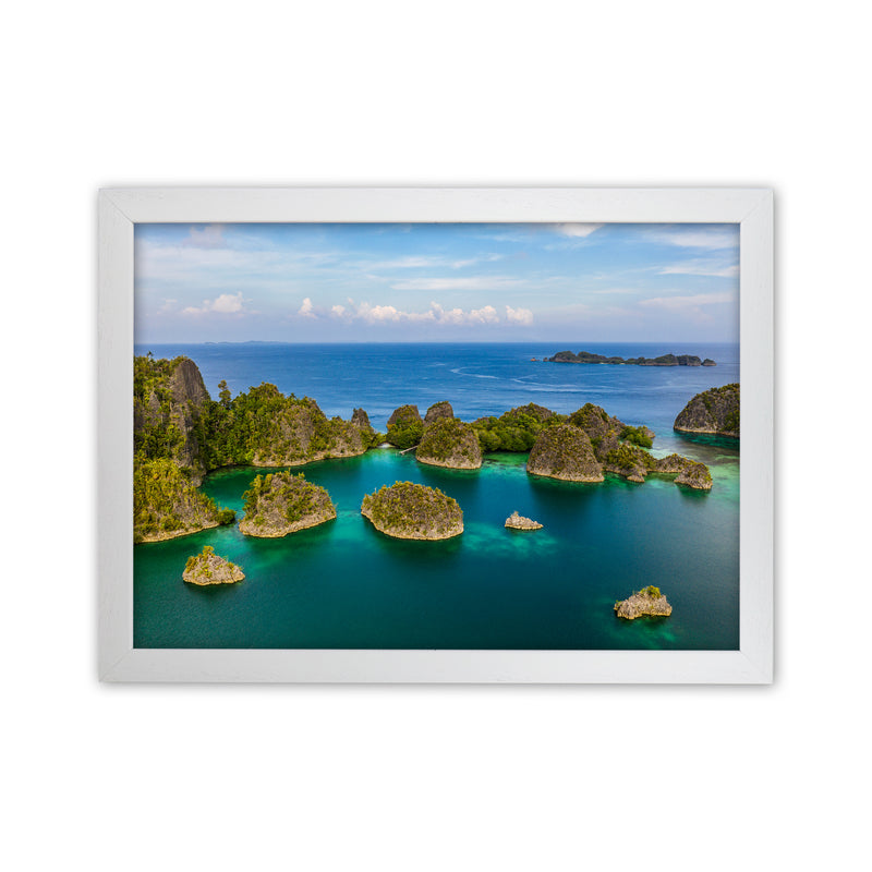 Piaynemo Bluegreen Art Print by Karsten Wrobel White Grain