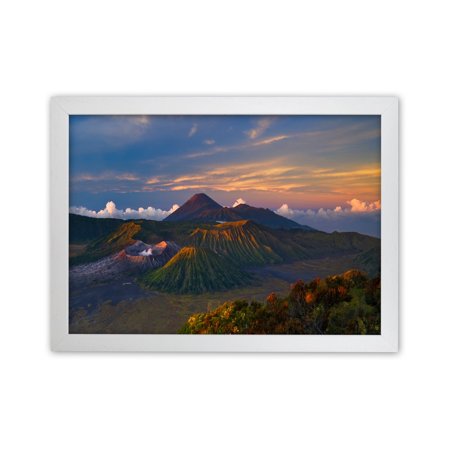 Volcano Dawn Art Print by Karsten Wrobel White Grain
