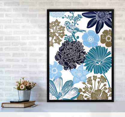 Cottage Garden 8 Art Print by Kate Heiss A1 White Frame