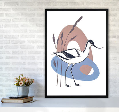 Avocet At Thornham Art Print by Kate Heiss A1 White Frame