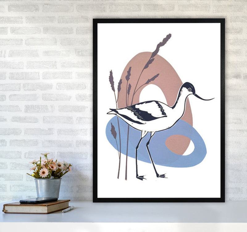 Avocet At Thornham Art Print by Kate Heiss A1 White Frame